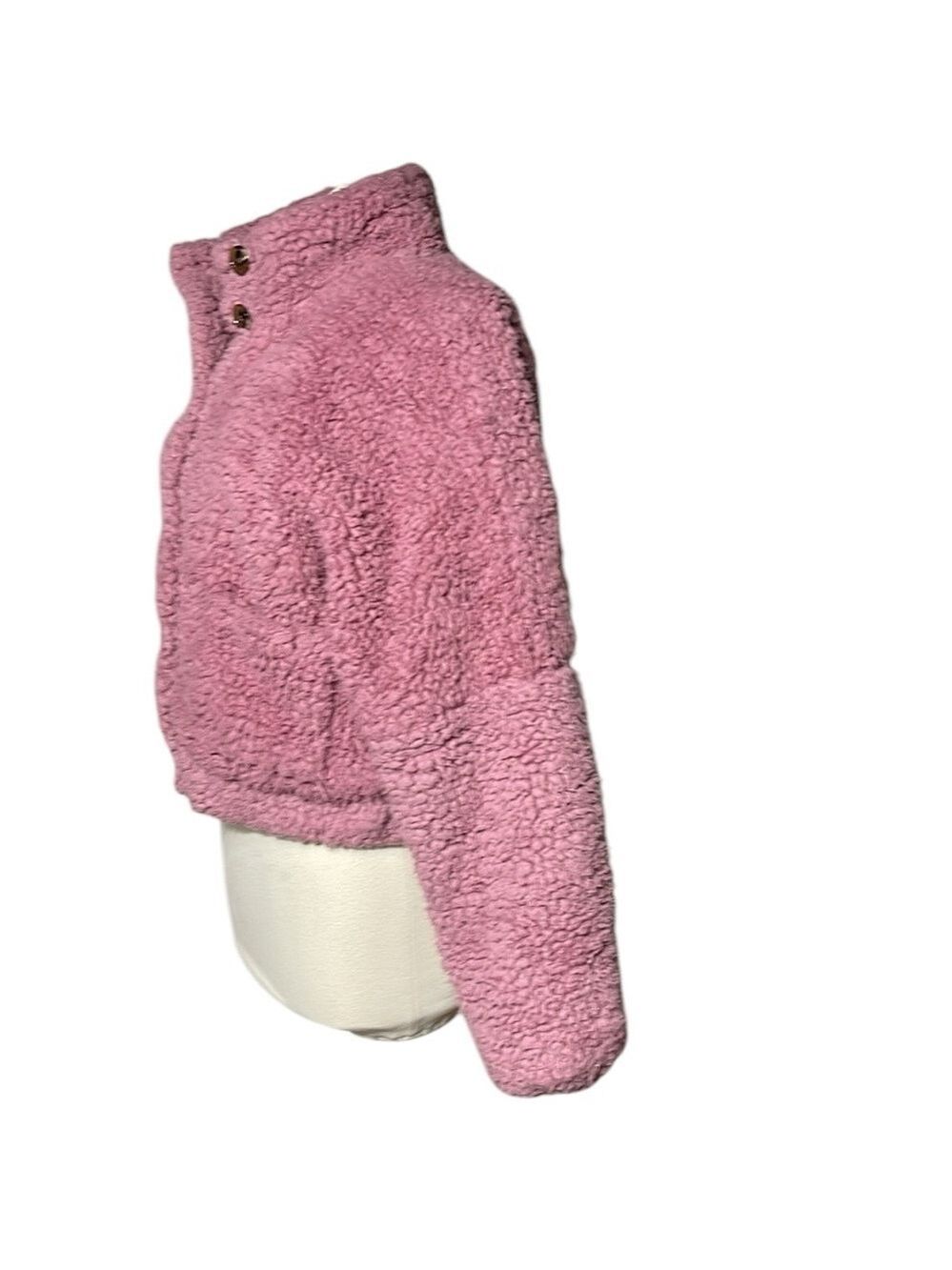 Tularosa Oversized Teddy Bomber Jacket‎ Quilted lining SZ S Pink - Picture 6 of 10
